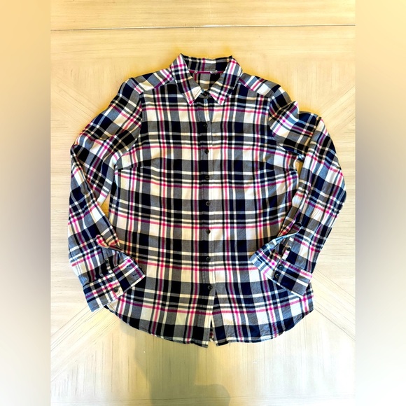 DALIA Women’s Plaid Button-Up Blouse – Size M – 100% Rayon - Picture 9 of 15